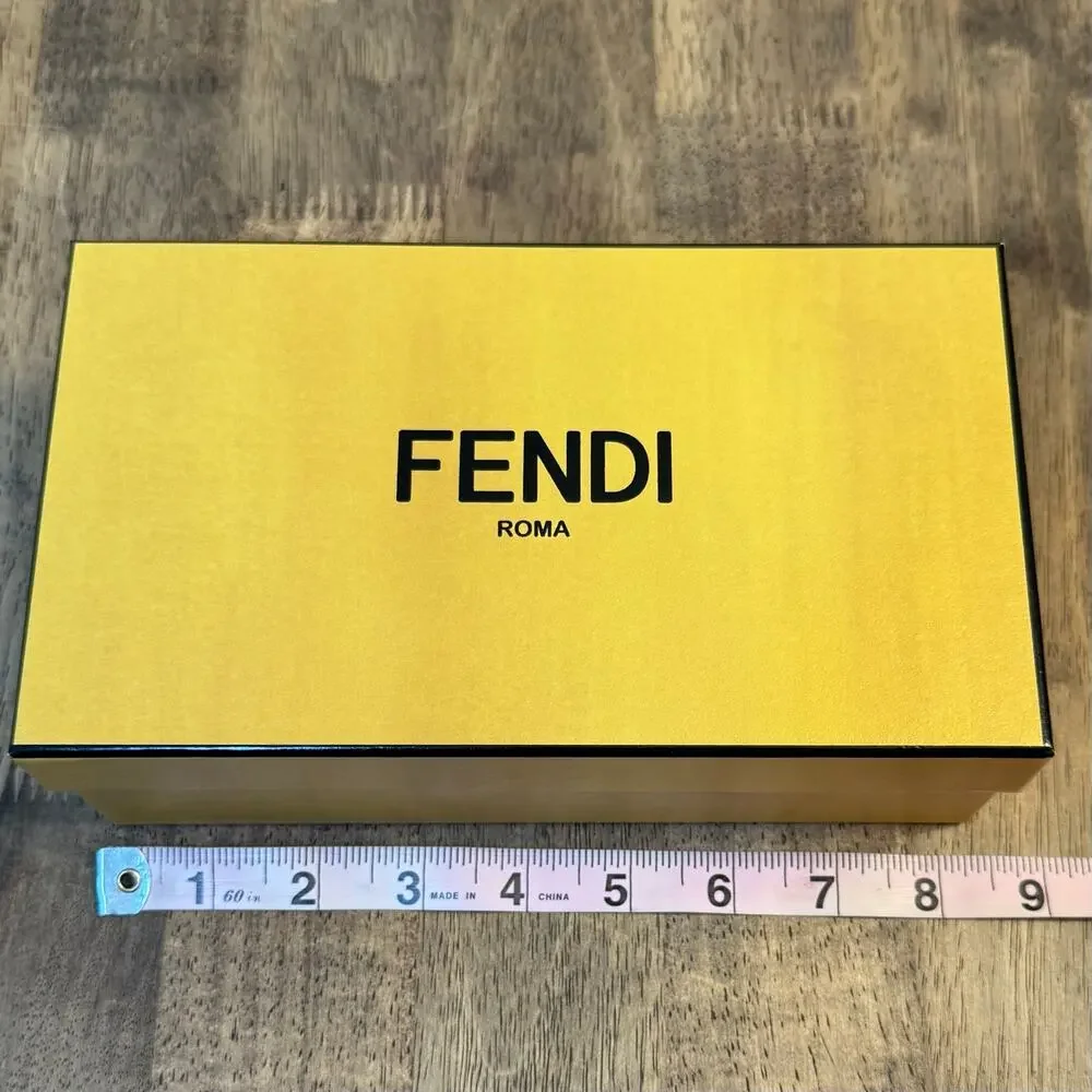FENDI Peekaboo Sunglasses Oval 0293/S Black Gold Hinge Detail Italy Made Women's